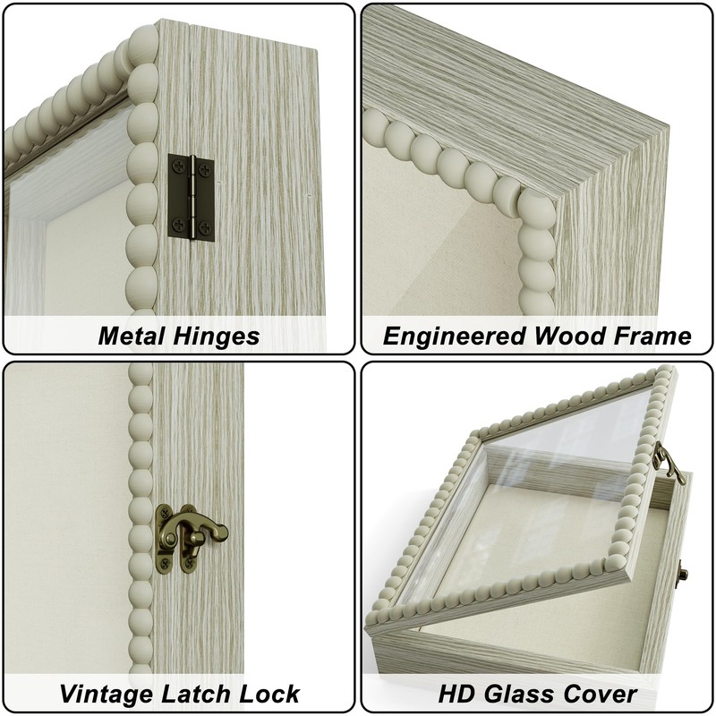 Love-KANKEI Shadow Box Frame 8x10,Wood Deep Shadow Box Display Case