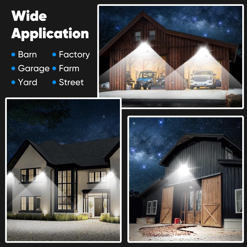 24000LM LED Barn Light, 150W Dusk to Dawn Outdoor Lighting,