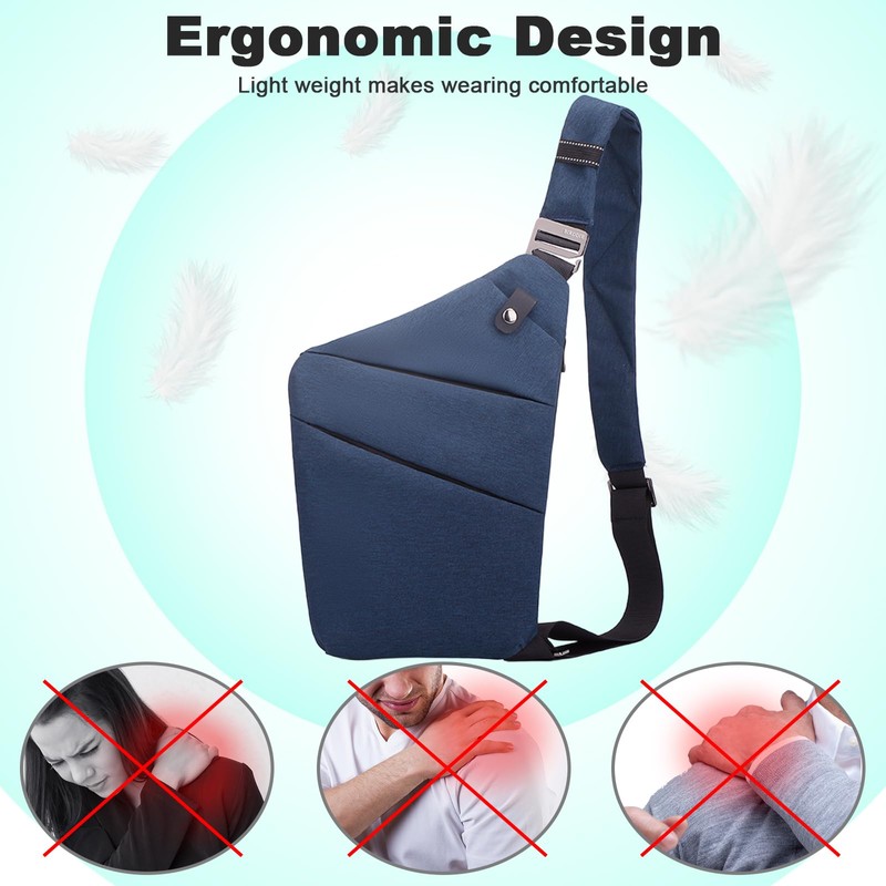 Anti-Theft Travel Bag One Shoulder Large Capacity Crossbody Bag Chest