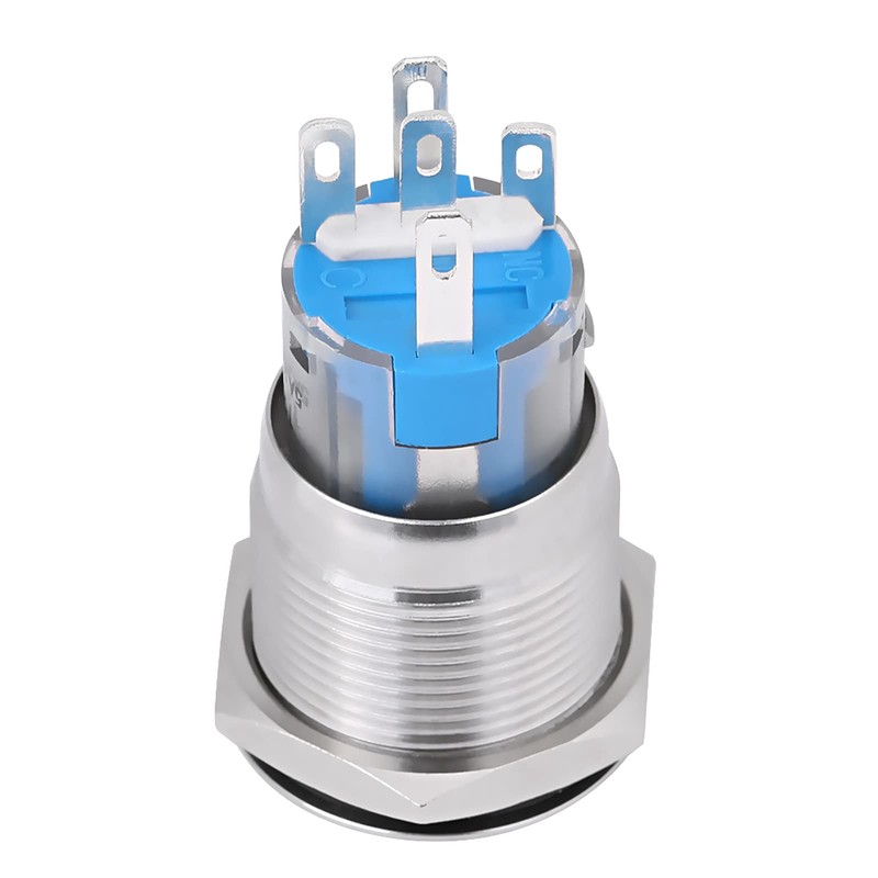 QANYEGN Push Button Start Switch, Engine Start Button, 12V White