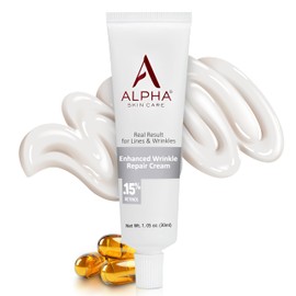 Alpha Skin Care - Enhanced Wrinkle Repair Cream, .15 Retinol, Real Results for Lines and Wrinkles Fragrance-Free 1.05-Ounce                           