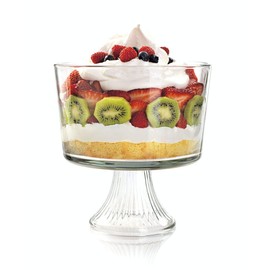 Anchor Hocking Monaco Glass Trifle Bowl, 104 oz