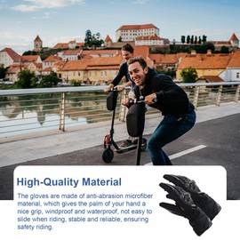 Winter Motorcycle Gloves for Men Women Windproof & Waterproof Thermal Touchscreen Gloves Cold Weather Racing Gloves for Cycle Riding Hiking Skating