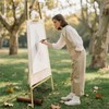 43.5" Gold Easel Stand for Sign,4-Level Height Display Easel with