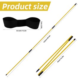 3 Pcs Golf Swing Training Aid Kit, 2 Pcs Foldable Alignment Sticks & 1 Swing Correction Band for Posture Stance & Swin Correction Golf Training Aids for Beginners Enthusiasts Gift