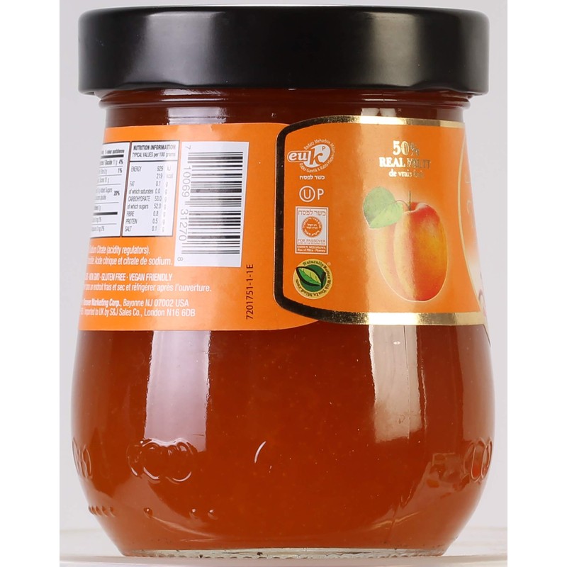 Tuscanini Premium Italian Apricot Preserves, 11.64 oz Jar, Spreadable Fruit