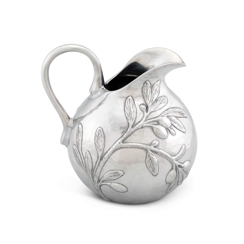 Arthur Court Aluminum Olive Branch Tuscan Pattern Table Serving Water/Juice