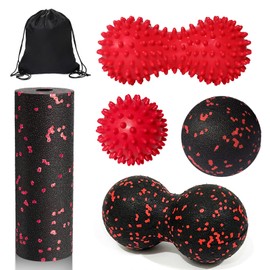 Lymshine Fascia Ball for Feet Small, Fascia Roller, Set of 5, Hedgehog Ball, Foot Massage, Hard, Massage Ball, Trigger Point, Gymnastics Ball for Spine, Neck, Back, Legs and Hands