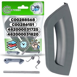 Washing Machine Door Handles Set with Original Code C00288568 C00286151 482000031725 482000031820 for Hotpoint for Ariston for Indesit - Warranty 5 Years - ONIX TECH