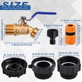 SPEEDWOX IBC Tote Tank Adapter Kit Ibc Tote Hose Adapter Coarse Thread Reliance Water Jug Spigot Home Improvement IBC Tote Water Tank Fittings Ibc Tote Tank Adapter For Water Hose Extension