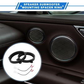 VekAuto 2 Set Speaker Spacer Ring Tweeter Speaker Spacer Adator for Subaru Forester 1998-2020 Waterproof for 6.5'' ABS Black Rear