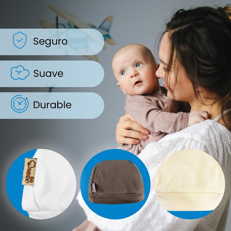 Neek Cotton | Gorro para Bebe Recién Nacido x6 Piezas