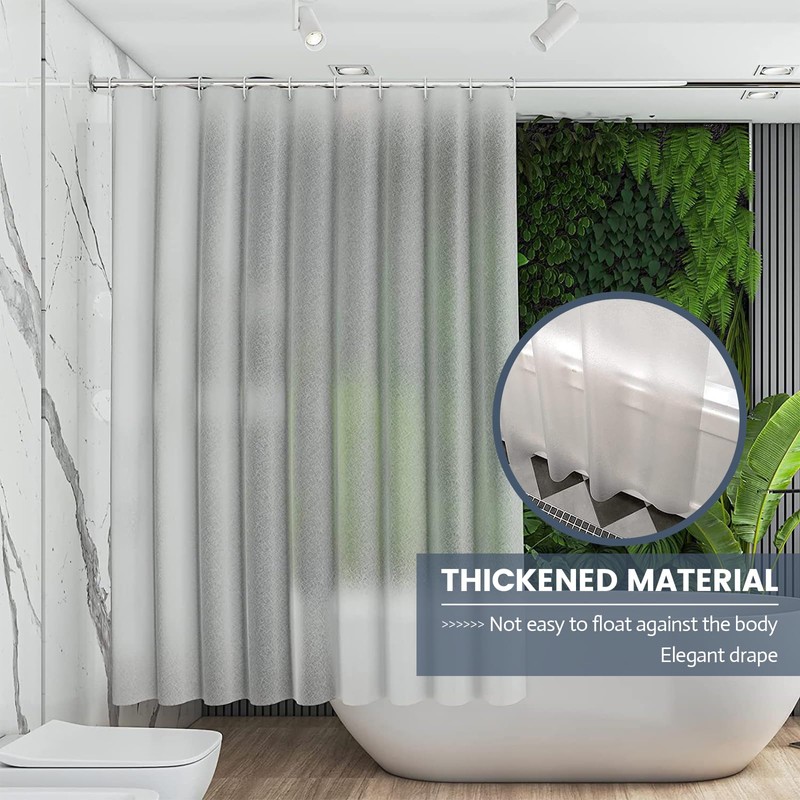 Aeici Anti-Mould Shower Curtain 180 x 180 cm Transparent EVA