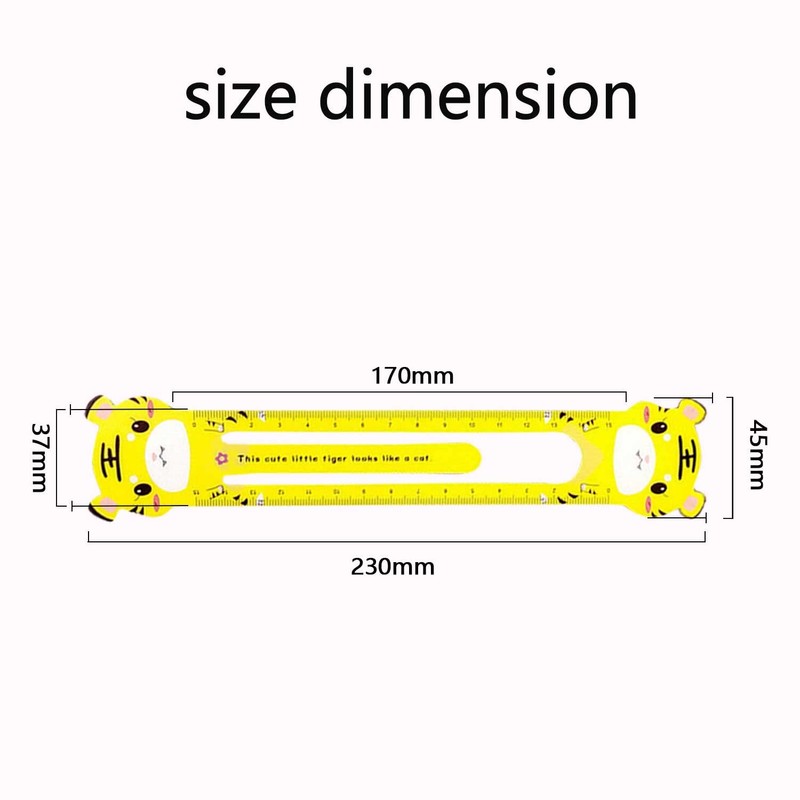 Pack of 6 Rulers 15 cm Children's Flexible/Animals Cartoon Ruler