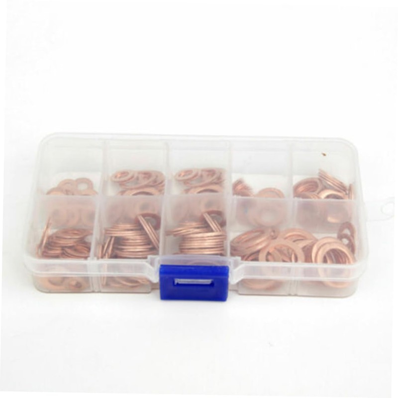 CHILDWEET Seal Cover Flat Washer Kit 200pcs Set Sealing Ring