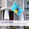 Anley Fly Breeze 3x5 Feet Saint Lucia Flag - Vivid