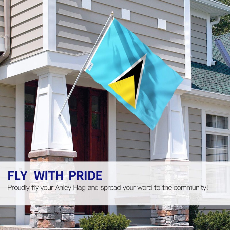 Anley Fly Breeze 3x5 Feet Saint Lucia Flag - Vivid