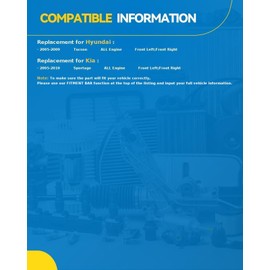 PHILTOP Front Shock Absorber Struts for SP-OR-TA-G-E 2005-2010, Tucson 2005-2009, 172219 172220 Automotive Replacement Struts