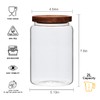 Datttcc Large Glass Jars,Set of 3 Glass Jars with Wooden