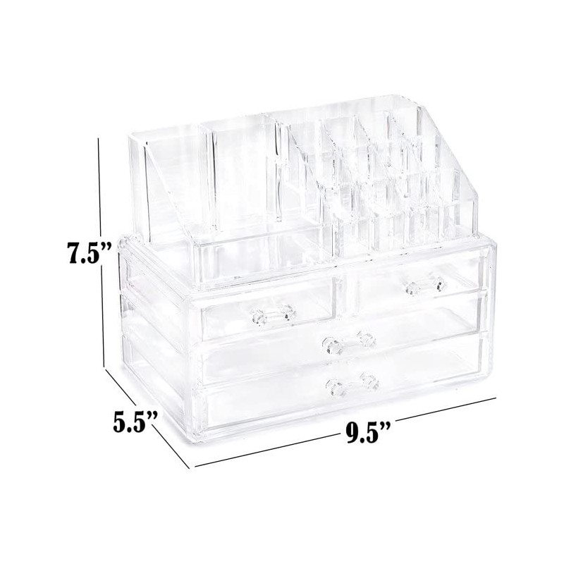 Cosmetic Clear Makeup, Hair Clips & Jewellery Organiser, Clear Acrylic