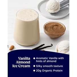 Enchant Organic Protein Powder, Vanilla Almond flavor – 20g Plant Protein sourced from North American Farms, 5g Prebiotic + fiber, USDA Organic, Non-GMO, Plant-based, Non-Dairy, Vegan, 0.84 lb