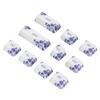 10PCS Key Caps Dye Sublimation Processblue and White Porcelain Style