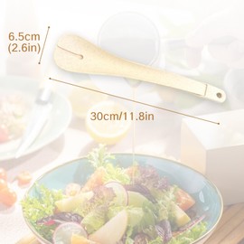 YAFIYGI Salad Tongs for Serving Set Plastic Servers Dishwasher Safe Tongs Nesting Tongs Mixing Spoons Handy Tossers for Utensils for Serving Tossing Salads Kitchen Buffet Party Catering Supplies