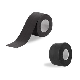 Sgphrzlt 2 Rolls Black Caulk Tape Waterproof Self Adhesive, 1.5" x 10.5ft Bathroom Caulking Sealant Tape for Bathtub, Peel and Stick Toilet Base Sealer Strip for Floor Trim Shower Kitchen Wall Edge