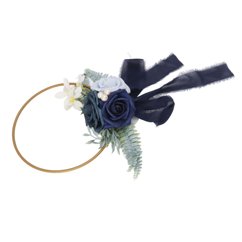 Artificial Succulents Wreath Iron Foam Greenery Wreath Portable Bridal Wreath