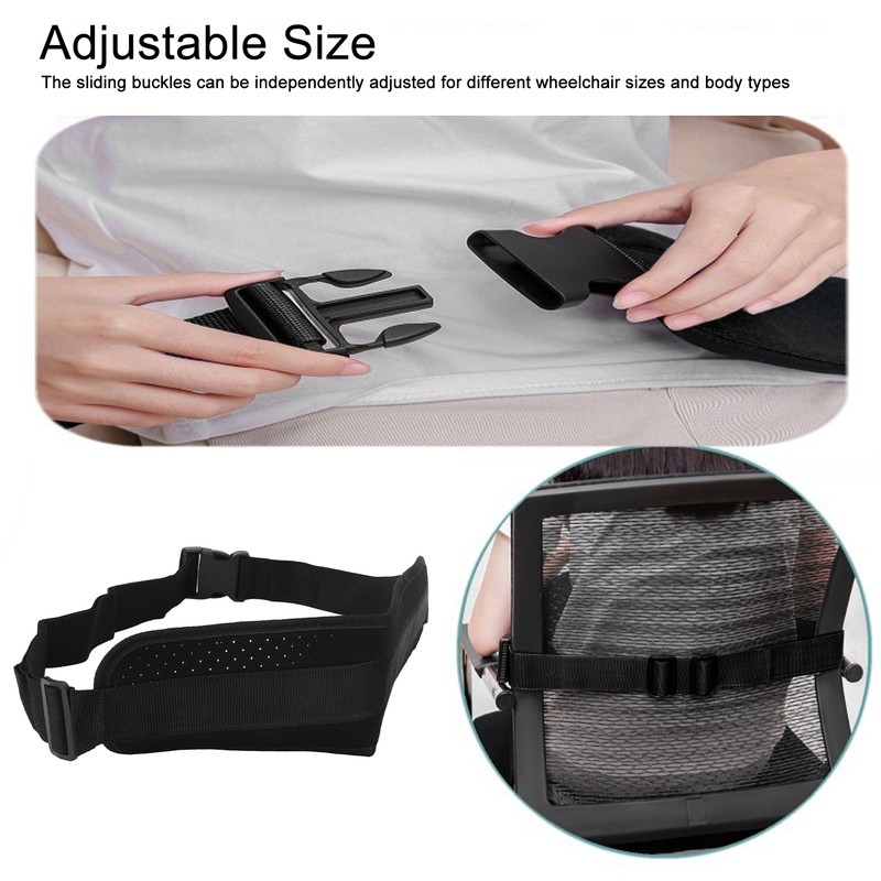 Wheelchair Seat Belt Breathable Adjustable Safe Protection Chair Restraints Straps