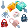 6PCS Unlocking Toys and Matching Keys Toy Preschool Learning Toys