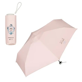 2025 Wpc. Tamagotchi x Wpc.tchi Parasol, Light Blocking, Egg-Shaped Motif, Pink (Mametch), 100% Light Blocking/UV Cut/UPF50+/Heat Shield, For Both Sunny and Rainy Weather, Folding Umbrella