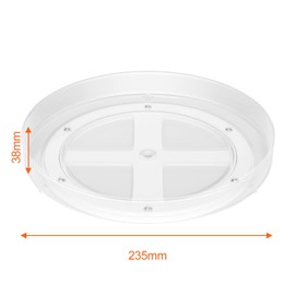 Relota Pack of 2 kitchen organisers, small turntable made of BPA-free plastic for the pantry, rotating spice holder for storage jars and spices