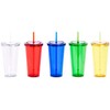 notrash2003 680 ml Smoothie Tumbler with Straw, Plastic, White