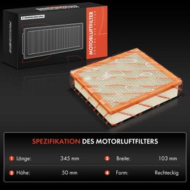 Frankberg Air Filter Insert Filter Compatible with 206 Hatchback 2A/C 1.4L 1998-2012 307 SW 3H 1.4L 2003-2007 C4 Coupe LA 1.4L 2004-2011 Replace# 1444CR