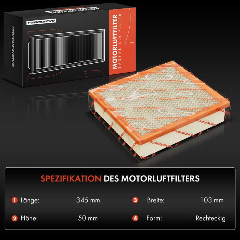 Frankberg Air Filter Insert Filter Compatible with 206 Hatchback 2A/C