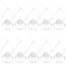 Pawfly 10 Pack Suction Cups with 20 Pieces Adjustable Zip Ties for Aquarium Fish Tank Binding Moss Shrimp Dodging Nest