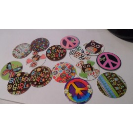 Unbranded Pre Cut One Inch Bottle Cap Image PEACE SIGN Free Shipping - photo, 25 images