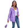 Hount Womens Foldable Hooded Raincoats Lighweight Casual Windbreaker Coats Plus