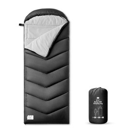 Sleeping Bags for Adults Cold Weather, Waterproof, Lightweight Backpacking Camping 3 Seasons Sleeping Bag with Compression Sack Camping Essentials Gear for Hiking