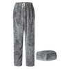Cromoncent Men's Plush Warm Pajama Pants, Winter Cozy Fleece Lounge