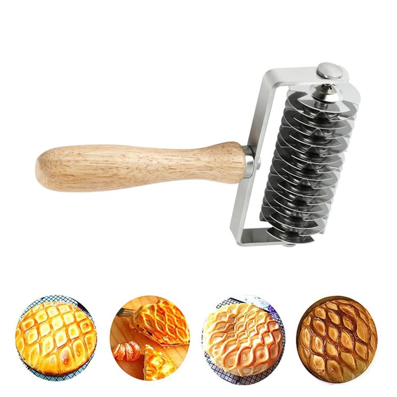 Stainless Steel Lattice Roller Cutter, Pizza Roller Dough Cutter, Lattice