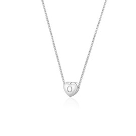 Monily Tiny Heart Initial Letter Q Choker Necklace for Women Silver Birthday Gifts for Women