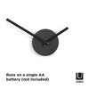 Umbra Blink Clock, Metal, Black, 33.02 x 33.02 x 5.08