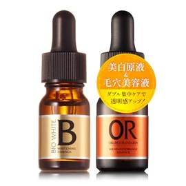 EBIS Cosmetics (EBiS) Whitening & Pore Countermeasure Bee White 0.3 fl oz (10 ml) x Orage Mandarin 0.4 fl oz (10 ml) W Set Beauty Serum Unisex Made in Japan