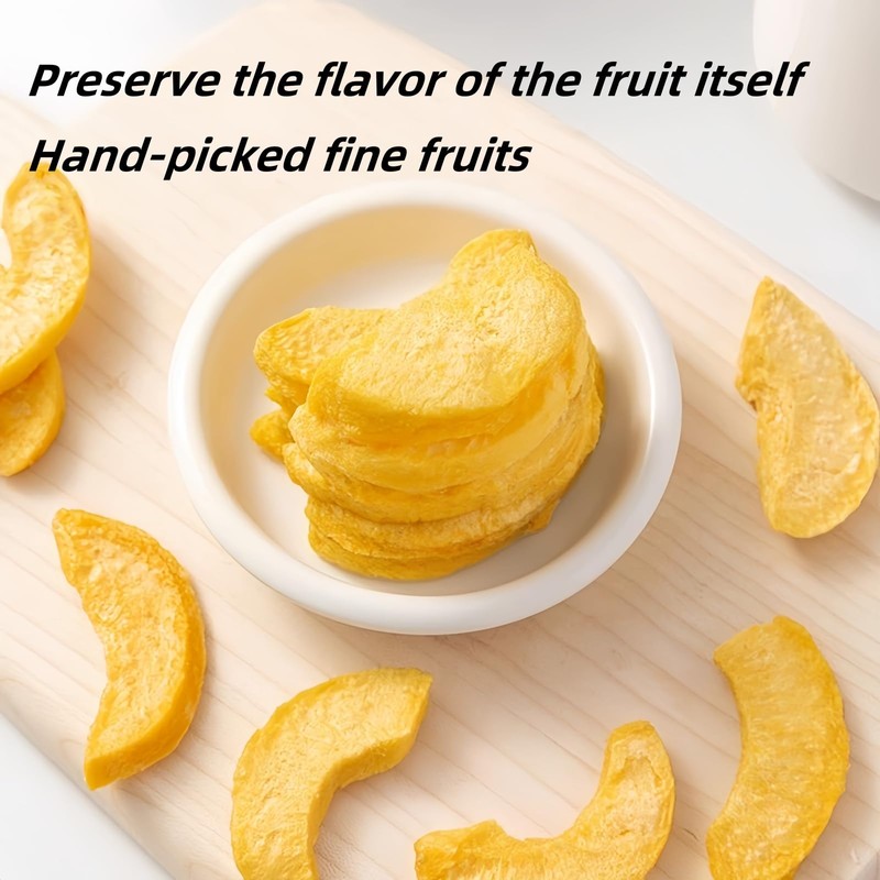 Freeze dried yellow peach,Dehydrated peaches，dried peaches， No Sugar Added, Crisp