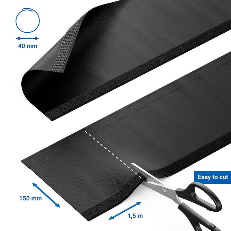deleyCON 1.5 m Cable Sleeve with Velcro Fastening, 40 mm