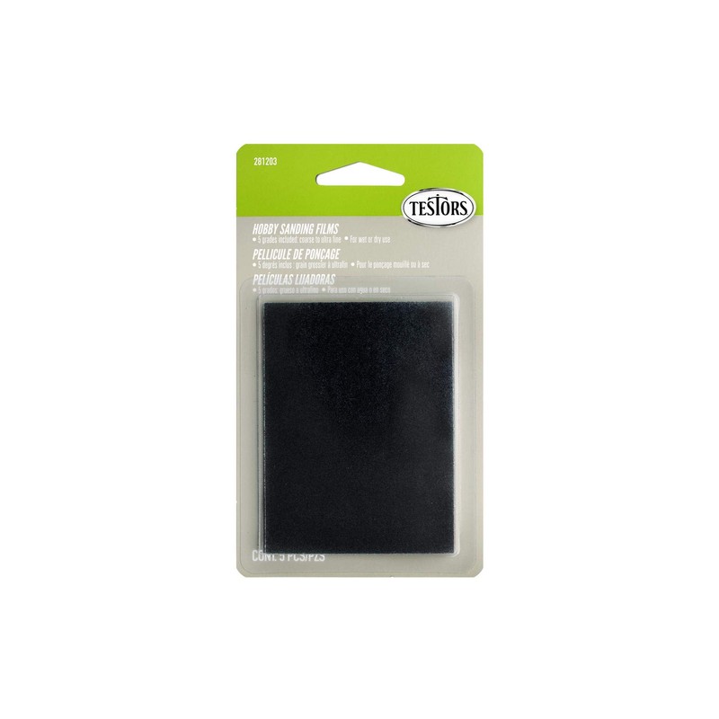 Testor Corp. Hobby Sanding Films, 5 Grades, TES281203