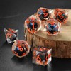FONVGOGO DND Dice Set Moving Eye Resin Dungeons and Dragons
