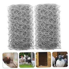 BESPORTBLE 2Pcs Galvanized Hexagonal Wire Mesh Fencing for Garden Poultry Protection Durable Barrier for Livestock for Craft Projects and Home Decoration